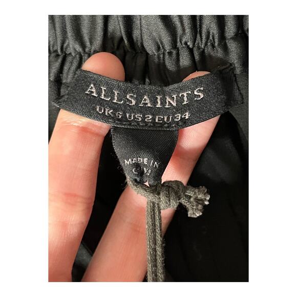All Saints Pants Soraya sequin jogger black size 2 - Picture 4 of 7